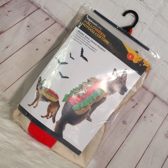 🆕️NWT Vibrantlife Large Dog Hotdog Halloween Costume - Picture 3 of 11